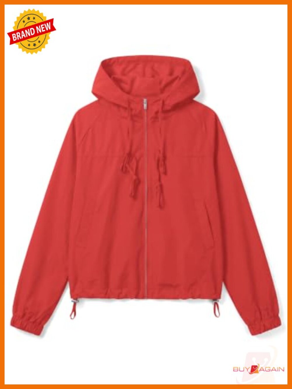 Women's Zip Up Hoodie Cropped Casual Jacket with Pockets